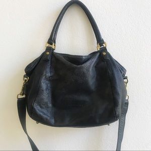 Liebeskind Soft Pebbled Black Leather Bag Purse